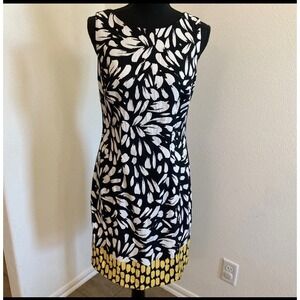 ALYX Dress 6 Floral Petals Black White Yellow Sunflower Sundress Bloom Dopamine